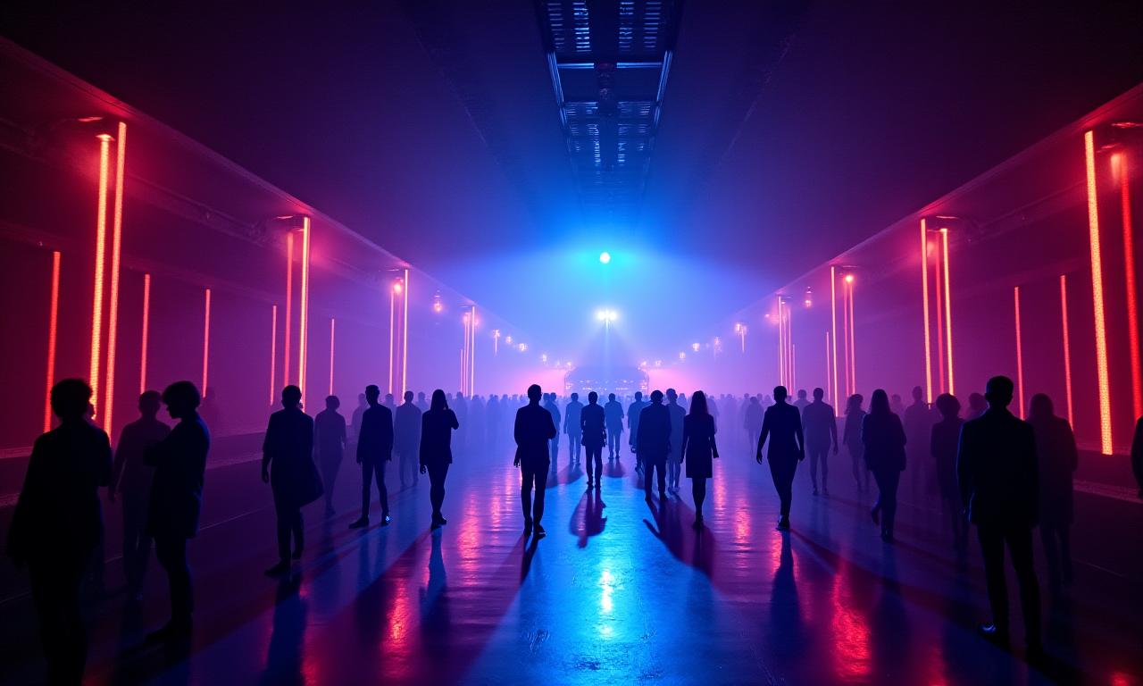 Ambiance d'un événement haut de gamme produit par Lumière Scénique.
